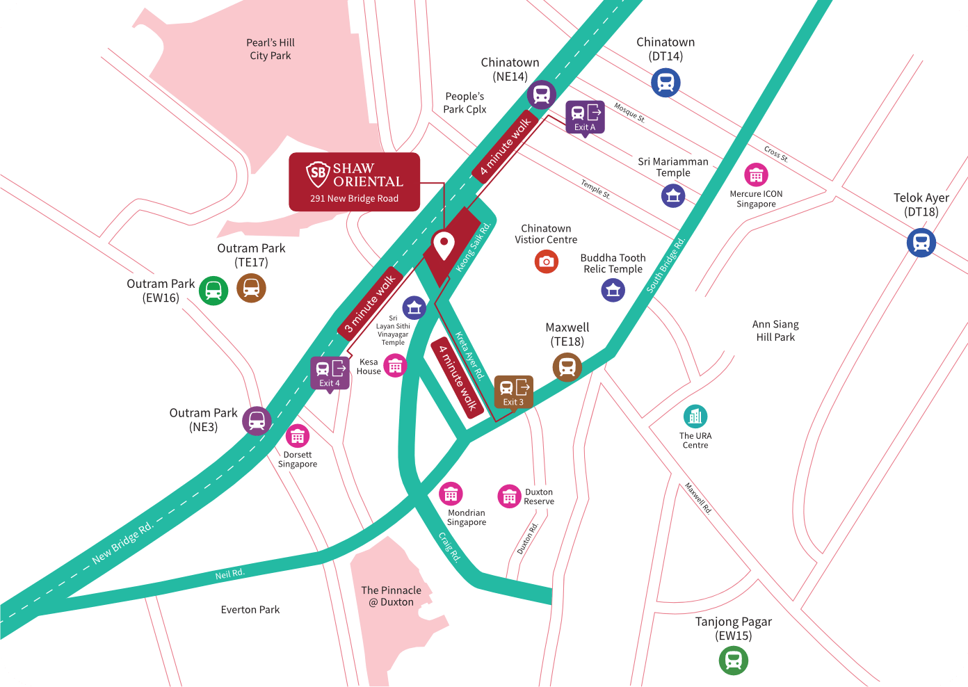 Shaw Oriental Location Map